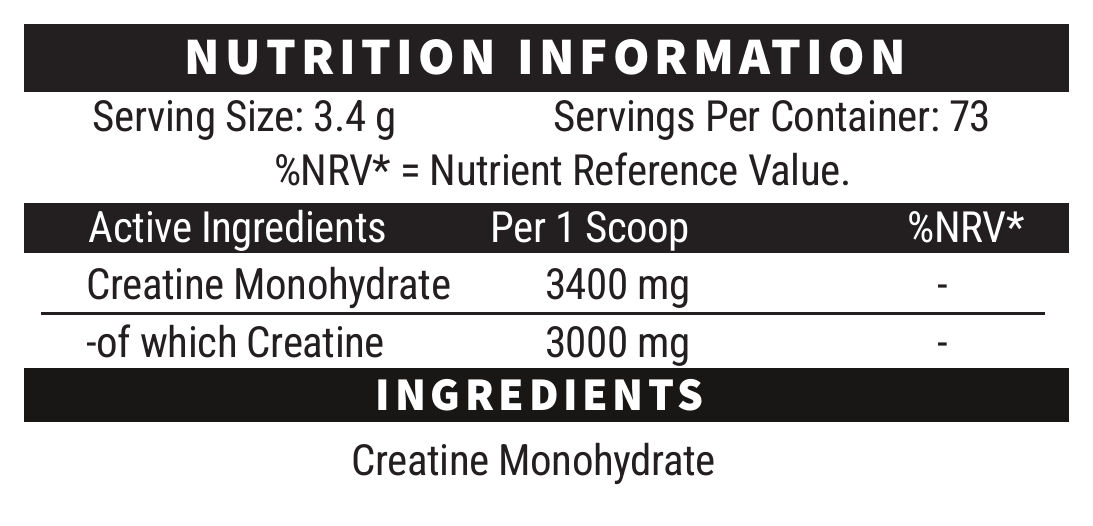 Black Amber Creatine Powder 250g