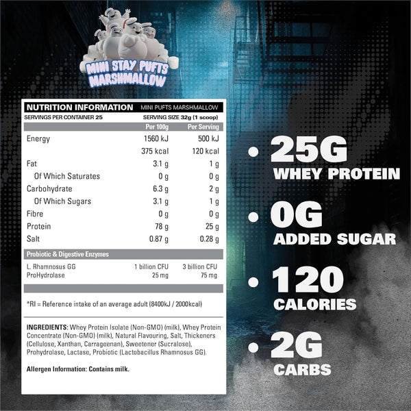 EHP Labs OxyWhey 910g Ghostbusters Mini Pufts Marshmallow Nutritionals Protein Superstore