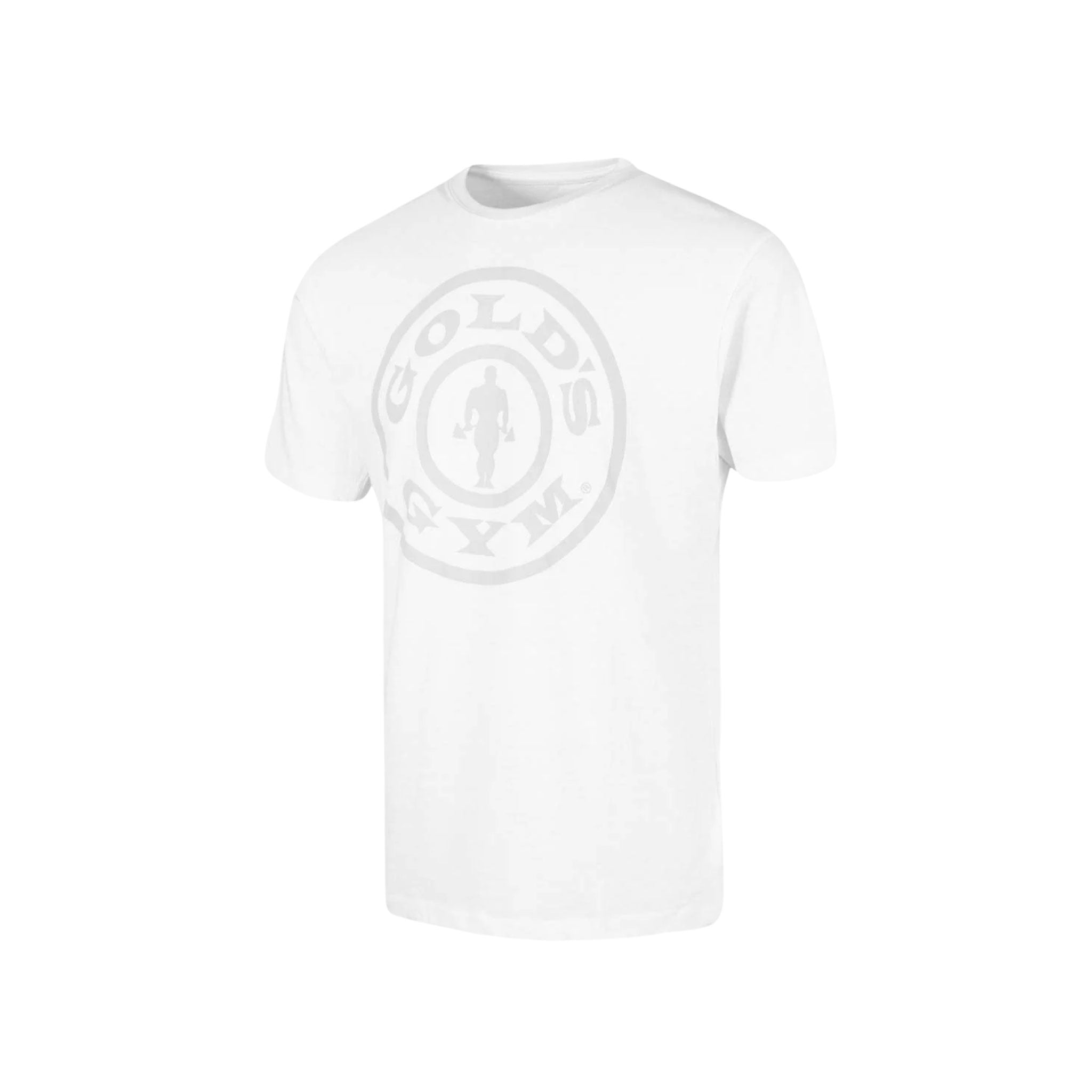Gold's Gym Weight Plate T-Shirt White Grey Protein Superstore