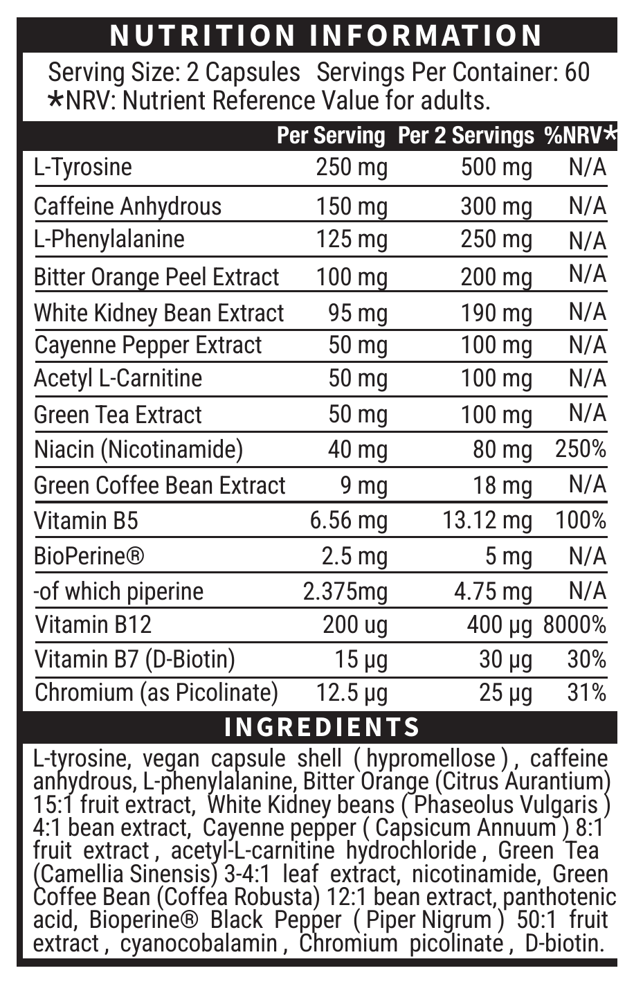 Black Amber Cut Throat 120 capsules