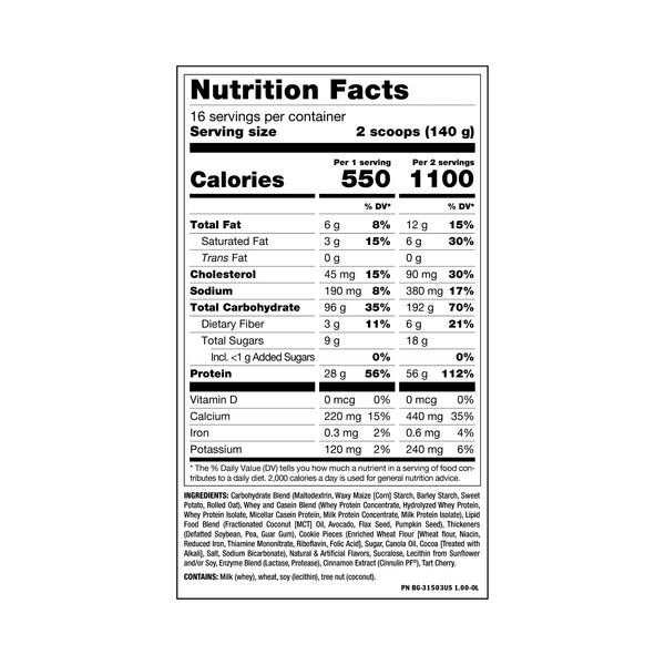 Mutant Mass 2.27kg Nutritionals Protein Superstore
