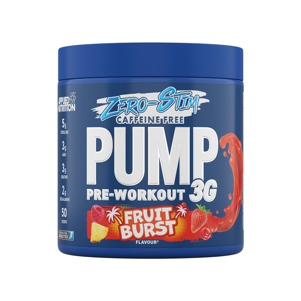 pump 3g zero stim pre workout fruit burst