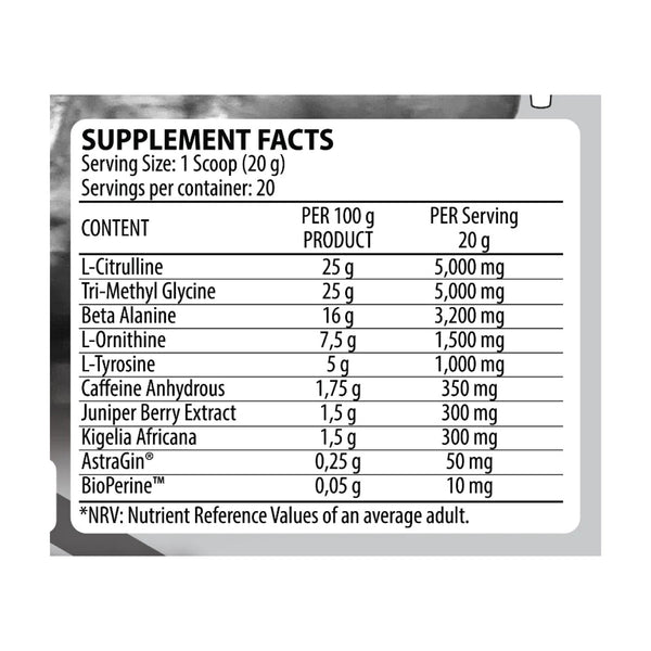 Dorian Yates Nutrition NOX Pump Ultimate 400g Nutritionals Protein Superstore