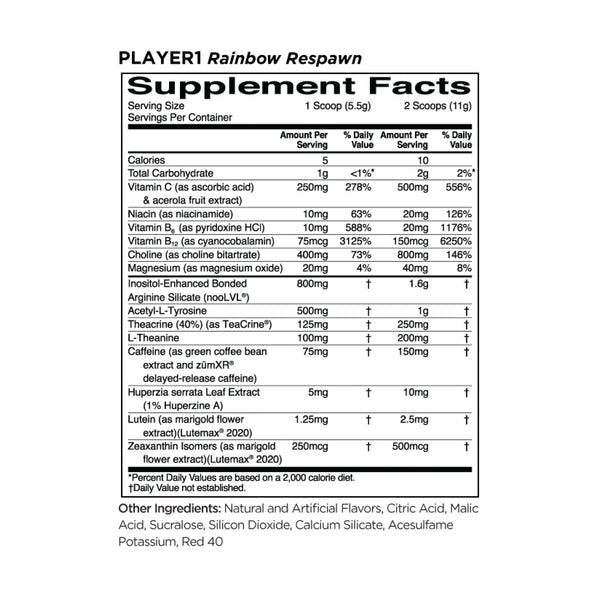 Rule 1 Player 1 Gaming Performance Booster Nutritionals Protein Superstore