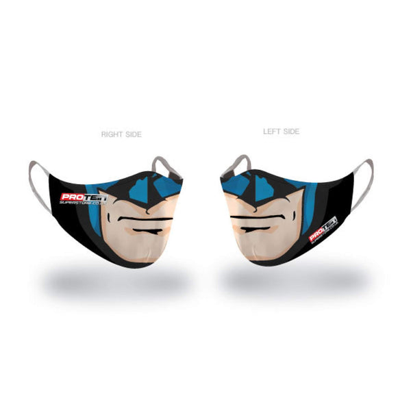 Batman Face Shield Antibacterial ZnO coating - PM0.3 Filtration - Liquid Repellent Face Shield Protein Superstore