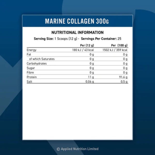 Applied Nutrition Marine Collagen 300g Unflavoured Nutritionals Protein Superstore