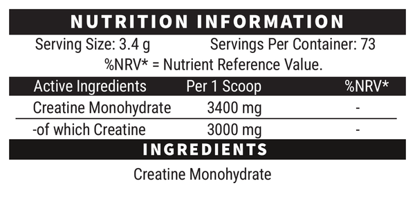 Black Amber Creatine Powder 250g