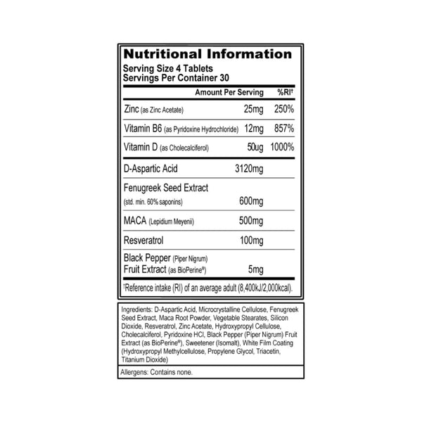 EVLution Nutrition EVL Test 120 tablets Nutritionals Protein Superstore