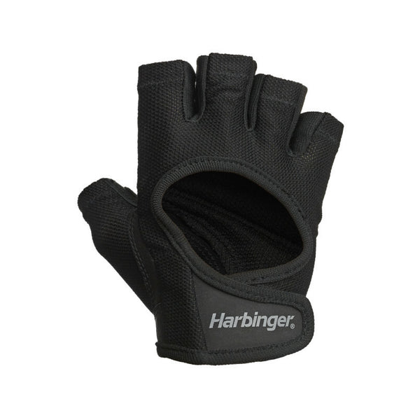 Harbinger Women's Power Strength Gloves Black Front Protein Superstore