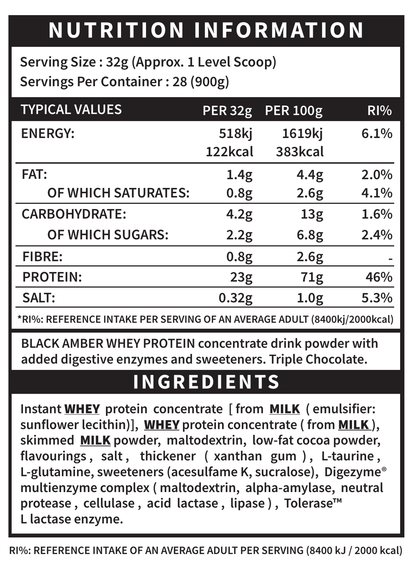 Black Amber Whey Protein Powder