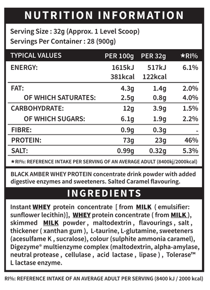 Black Amber Whey Protein Powder