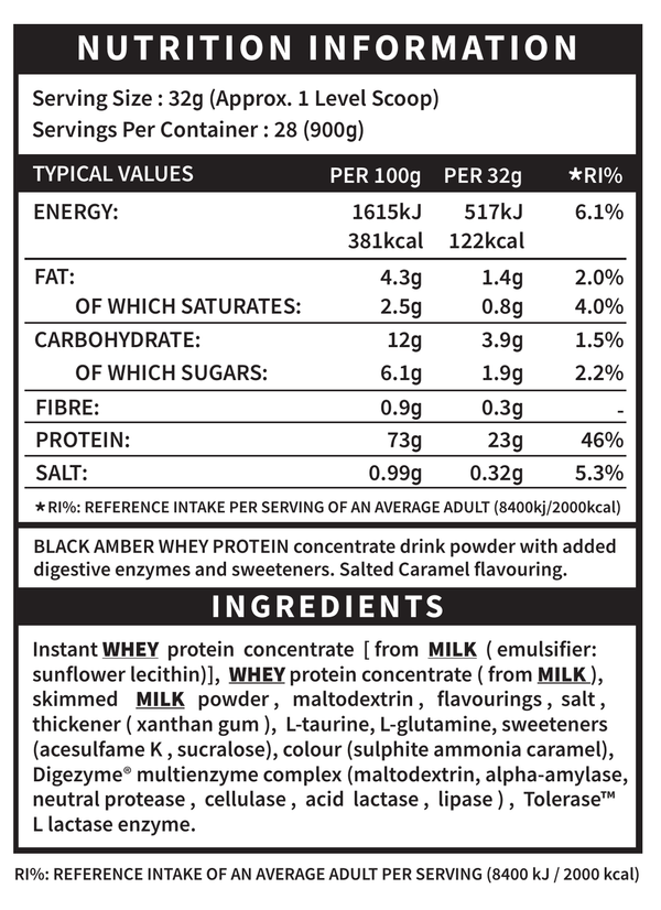 Black Amber Whey Protein Powder
