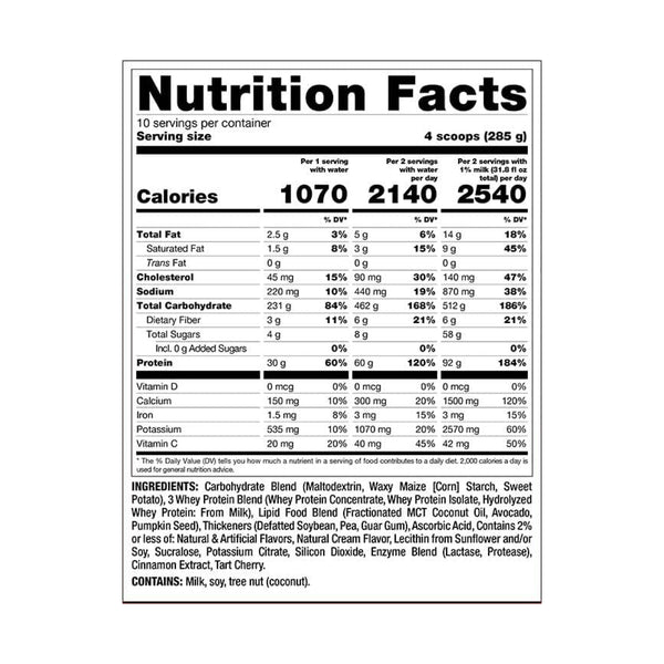 Mutant Mass Extreme 2500 2.72kg Nutritionals Protein Superstore