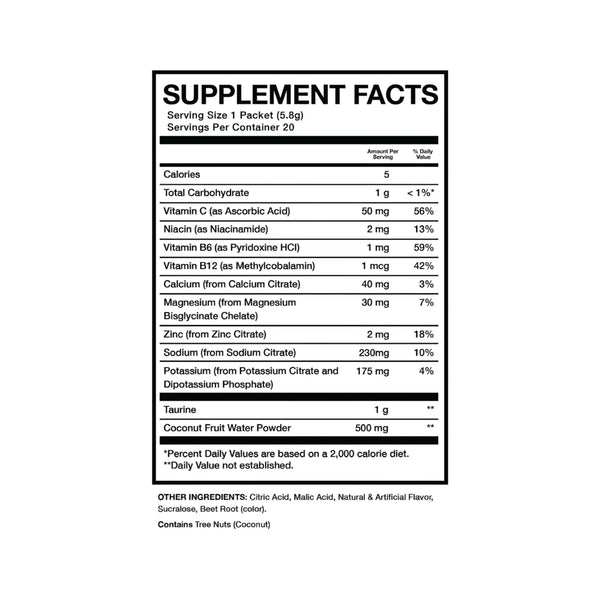 RAW Nutrition CBUM 'Hydrate' Electrolyte Formula Nutritionals Protein Superstore