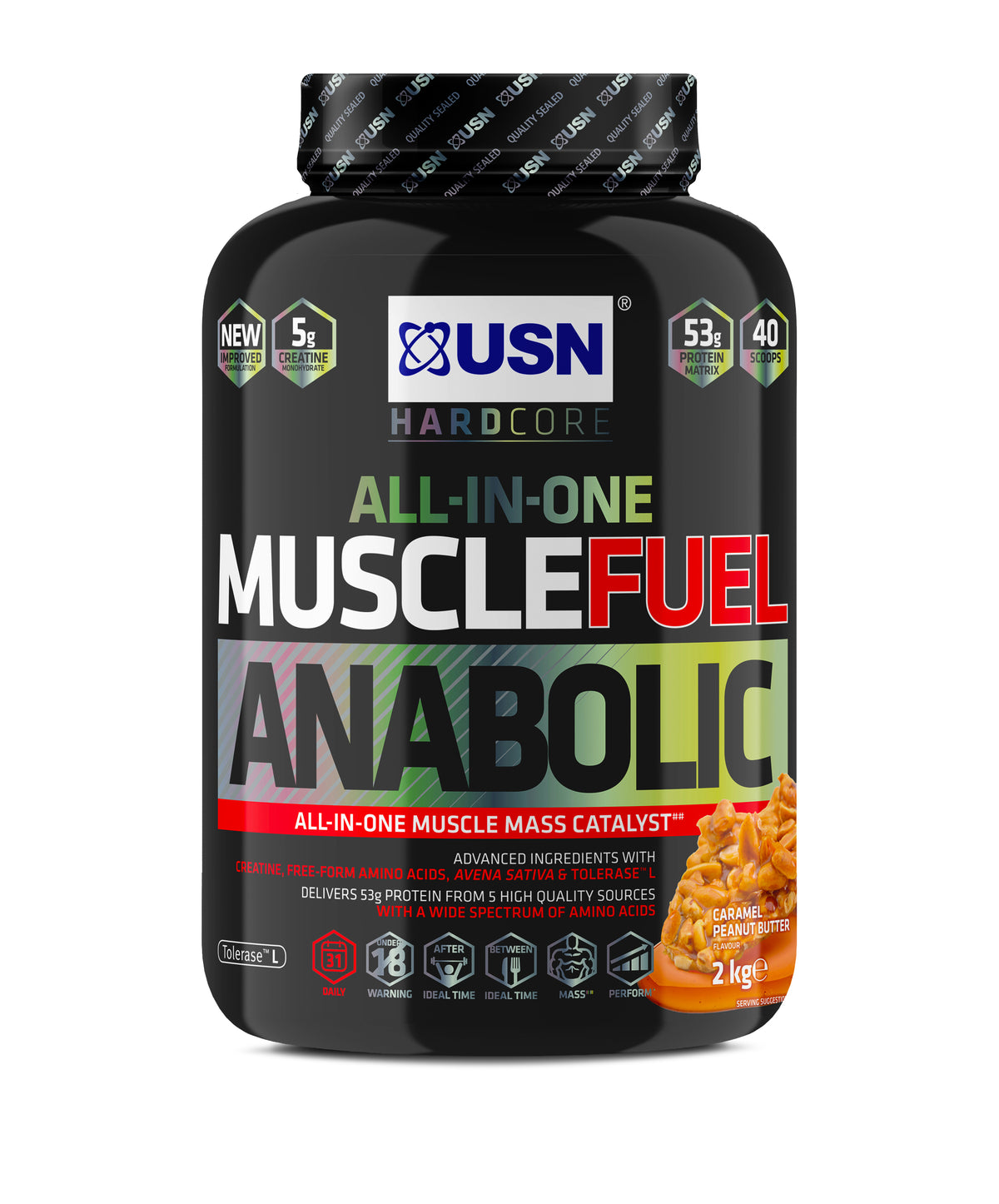 USN Muscle Fuel Anabolic 2kg - Caramel Peanut Butter