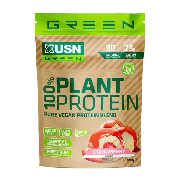 USN 100% Plant Protein 900g - Strawberry
