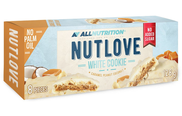 Allnutrition Nutlove White Cookie, Caramel Peanut Coconut - 8 cookies - Protein Superstore