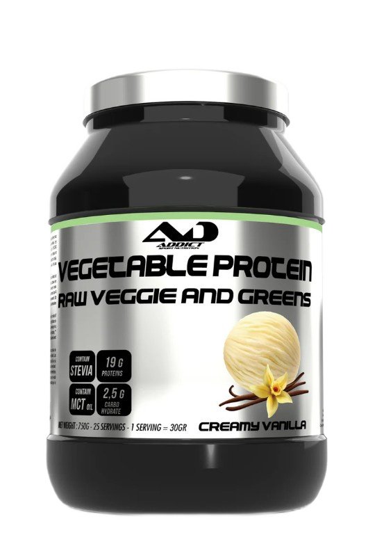 Addict Sport Nutrition Vegetable Protein Raw Veggie and Greens  - 750g