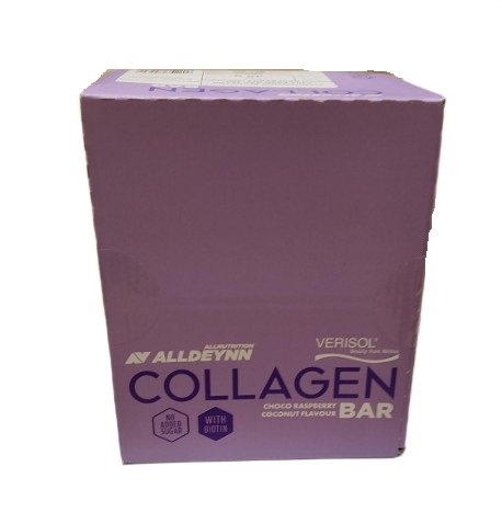 Allnutrition Alldeynn Collagen Bar, Choco Raspberry Coconut - 24 x 40g - Protein Superstore