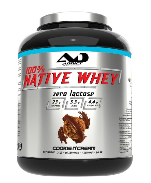 Addict Sport Nutrition 100% Native Whey Zero Lactose - 2000g - Protein Superstore