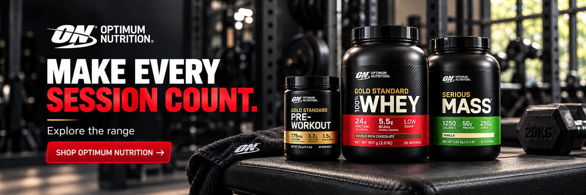 Optimum Nutrition — make every session count. Shop the range.