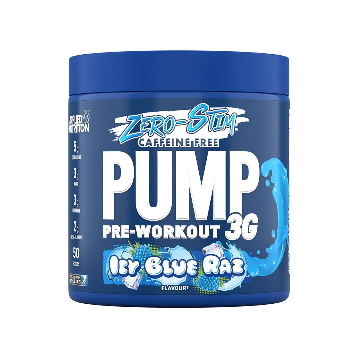pump 3g zero stim pre workout blue razz