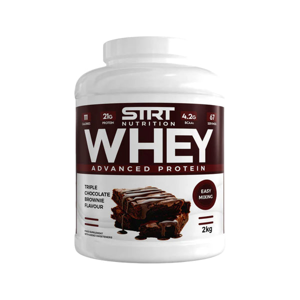 strt whey protein 2kg triple chocolate brownie protein superstore