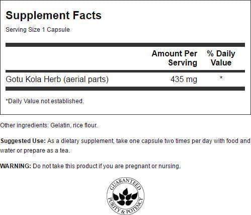 Swanson Full Spectrum Gotu Kola Vitamins/Minerals Protein Superstore