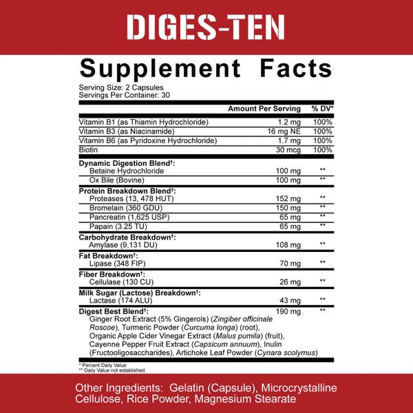 5% Nutrition Digestive Defender Diges-Ten Nutritionals Protein Superstore