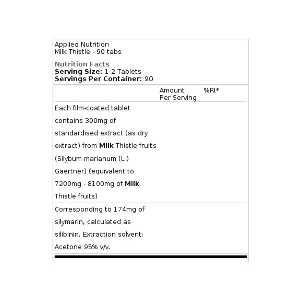 Applied Nutrition Milk Thistle  Protein Superstore