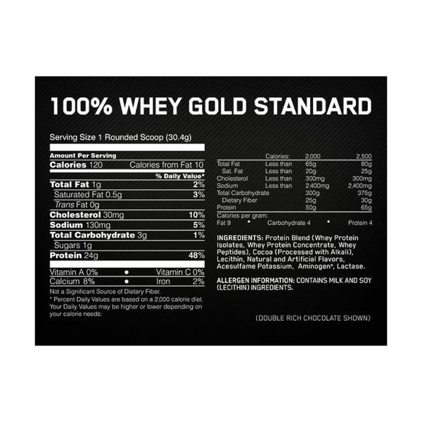 Optimum Nutrition Gold Standard 100% Whey 900g Nutritionals Protein Superstore