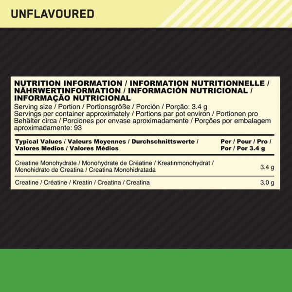 Optimum Nutrition Micronised Creatine Powder Nutritionals 634g