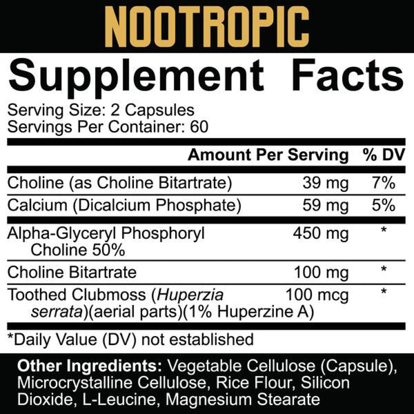 Rich Piana 5% Nutrition Nootropic 120 Caps Nutritionals Protein Superstore