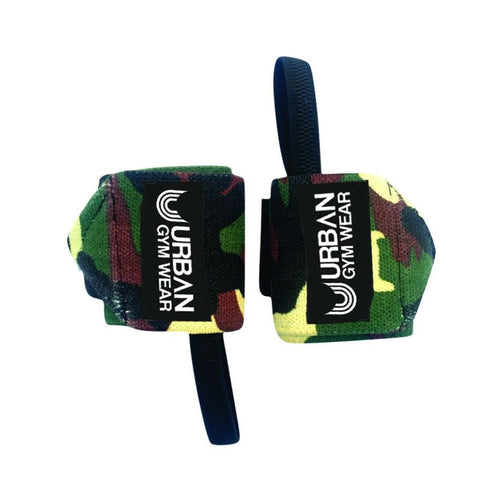 Urban Gym Wear Wrist Wraps Woodland Camo