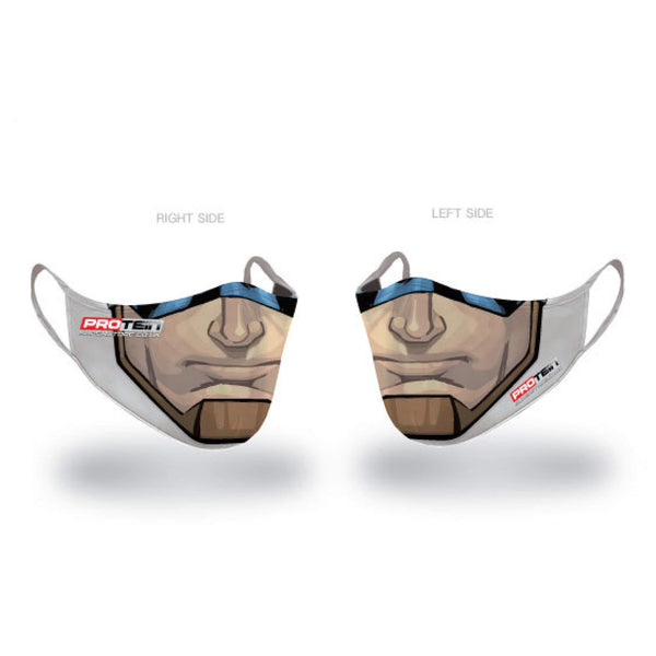 Captain America Face Shield Antibacterial ZnO coating - PM0.3 Filtration - Liquid Repellent Face Shield Protein Superstore