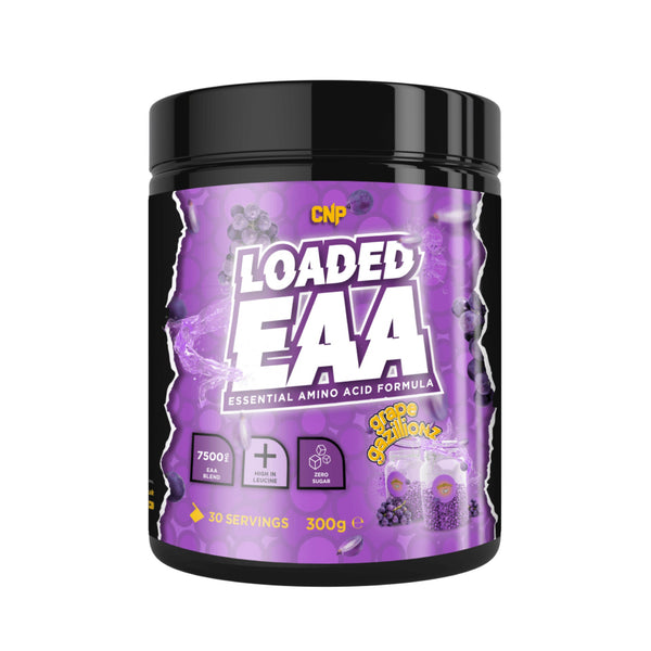 cnp loaded eaa's bcaa aminos grape gazillionz protein superstore