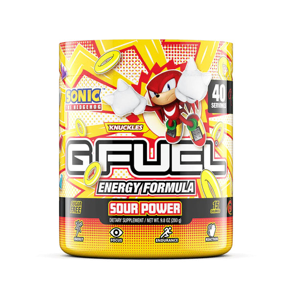 gfuel gaming energy drink knuckles sour power protein superstore