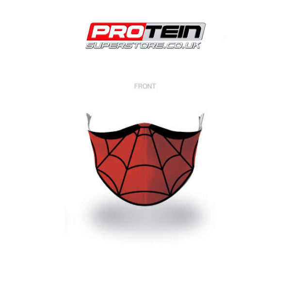 Spiderman Face Shield Antibacterial ZnO coating - PM0.3 Filtration - Liquid Repellent Face Shield Protein Superstore